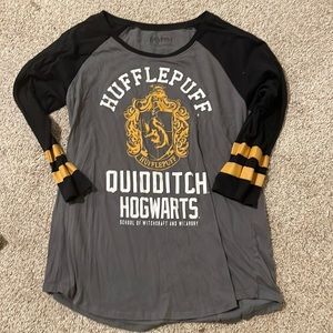 Women’s size XL Harry Potter Hufflepuff Quidditch 3/4 sleeve shirt